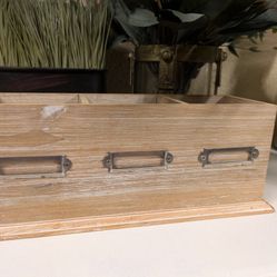 Wood Table Top Organizer 