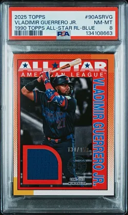PSA 8 2025 Topps Vladamir Guerrero Jr. 1990 All Star RL-Blue 131/150