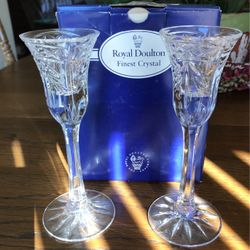Royal Doulton Fine Crystal Candle sticks