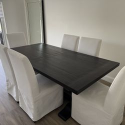 Rustic Dining Table With 6 Chairs