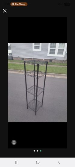 BLACK FOUR SHELF HEAVY DUTY STEEL RACK
