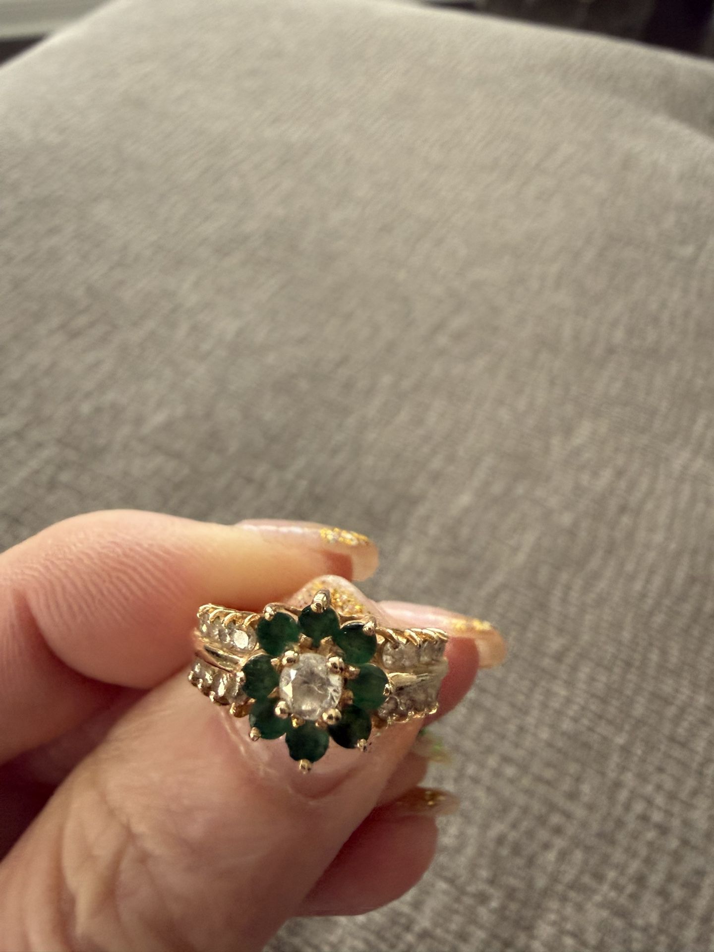 Emerald And Diamond Ring