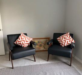 Wooden Arm Accent Chair Set Of 2