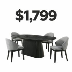 5-Piece Oval Dining Set
