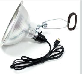 Utility Clamp Lamp Light 8.5" Reflector 75 Watt for Garage Work Light NEW