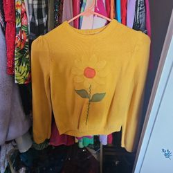 Fall Outfit Sweater and Skirt Pumpkin Patch Sunflower Set Size 12