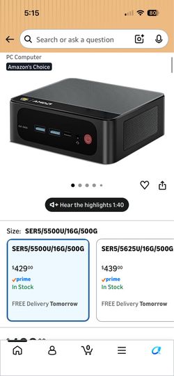 PC SER5/5500U/16G/500G
