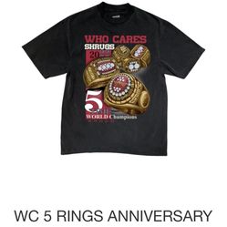 Who Cares X 5 Ring Anniversary Tee