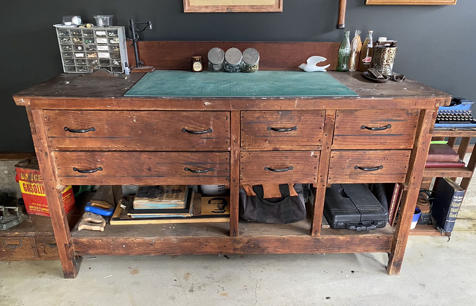 Antique Work Bench - Work Table 
