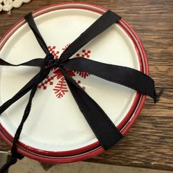 Hearth And Hand With Magnolia Red And White Coaster Set