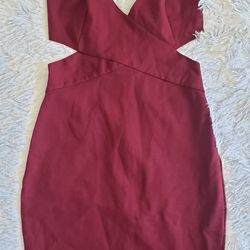 Burgundy red dress