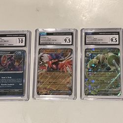 3 Graded Pokemon Cards