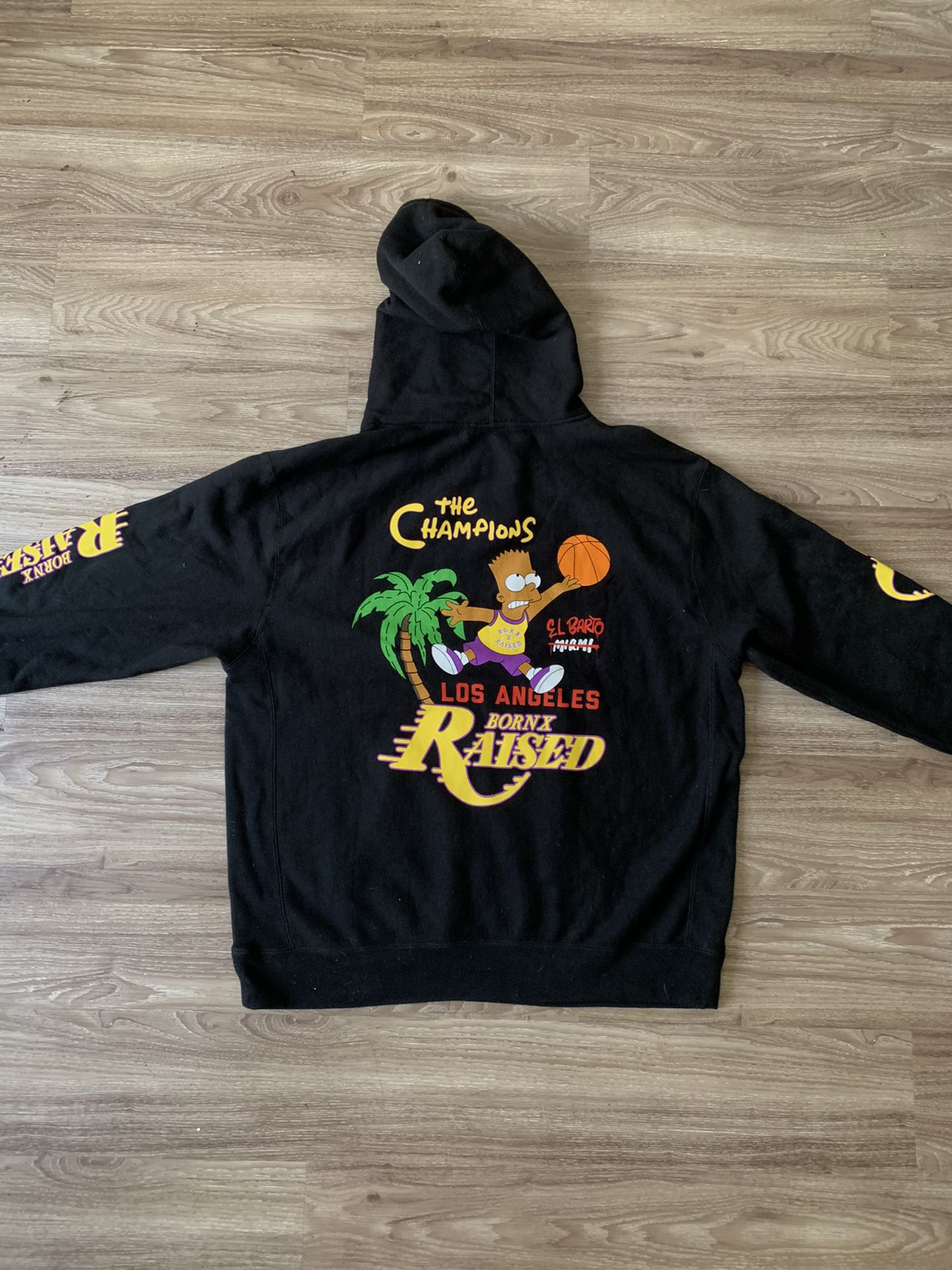 Born X Raised Lakers Bart Simpson Hoodie 3XL for Sale in Los