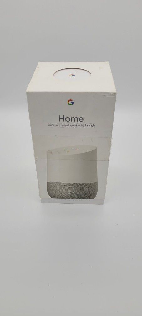 Google Home Personal Assistant Voice Activated Speaker White Slate