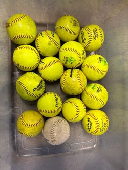 Used softballs