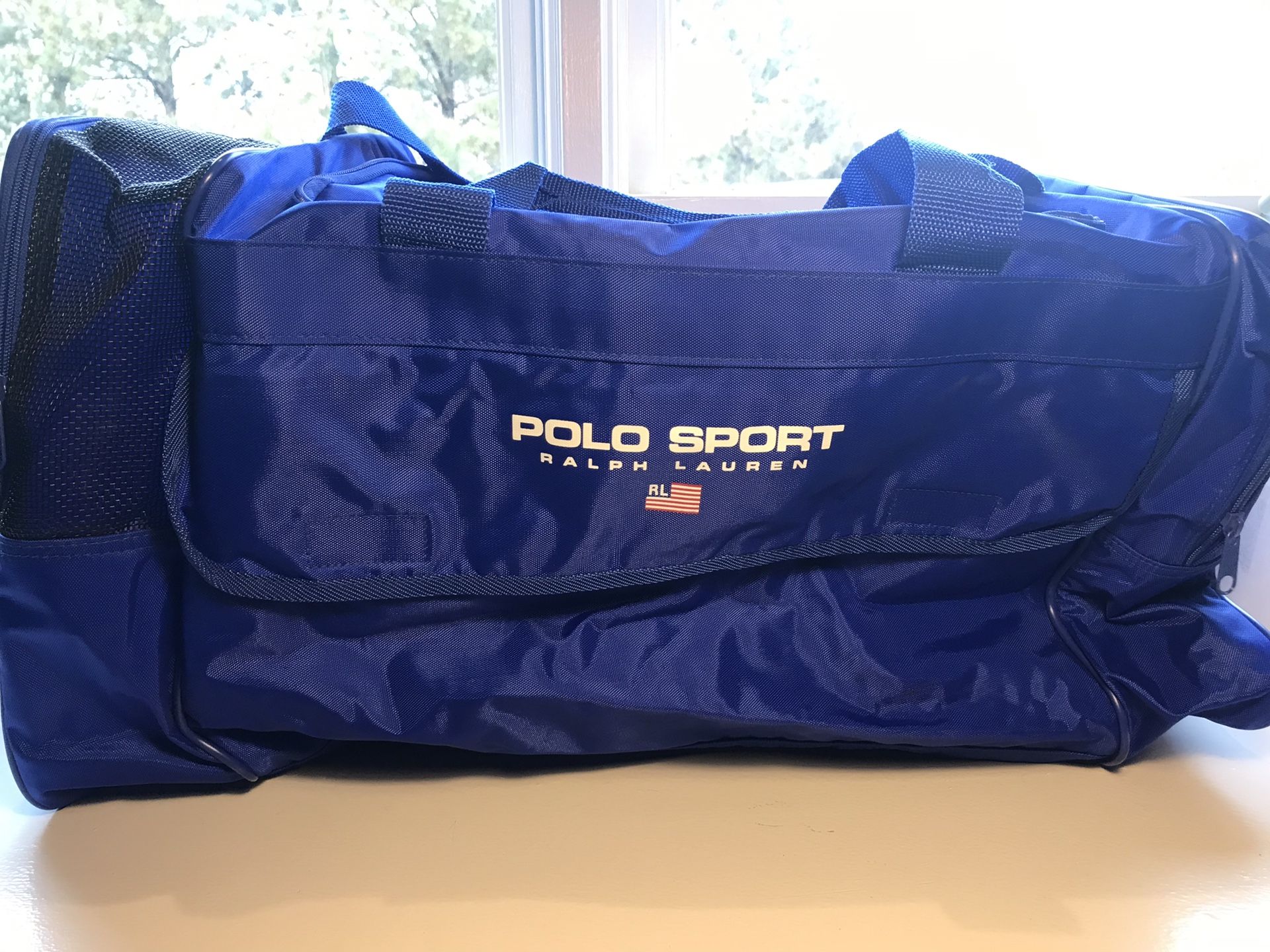 Polo sport Ralph Lauren vintage 90’s gym workout bag blue duffle