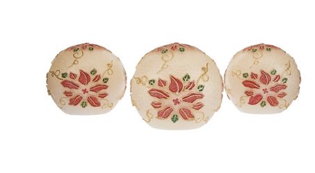 Set of 3 Illuminated 5" Wax Spheres by Valerie New
