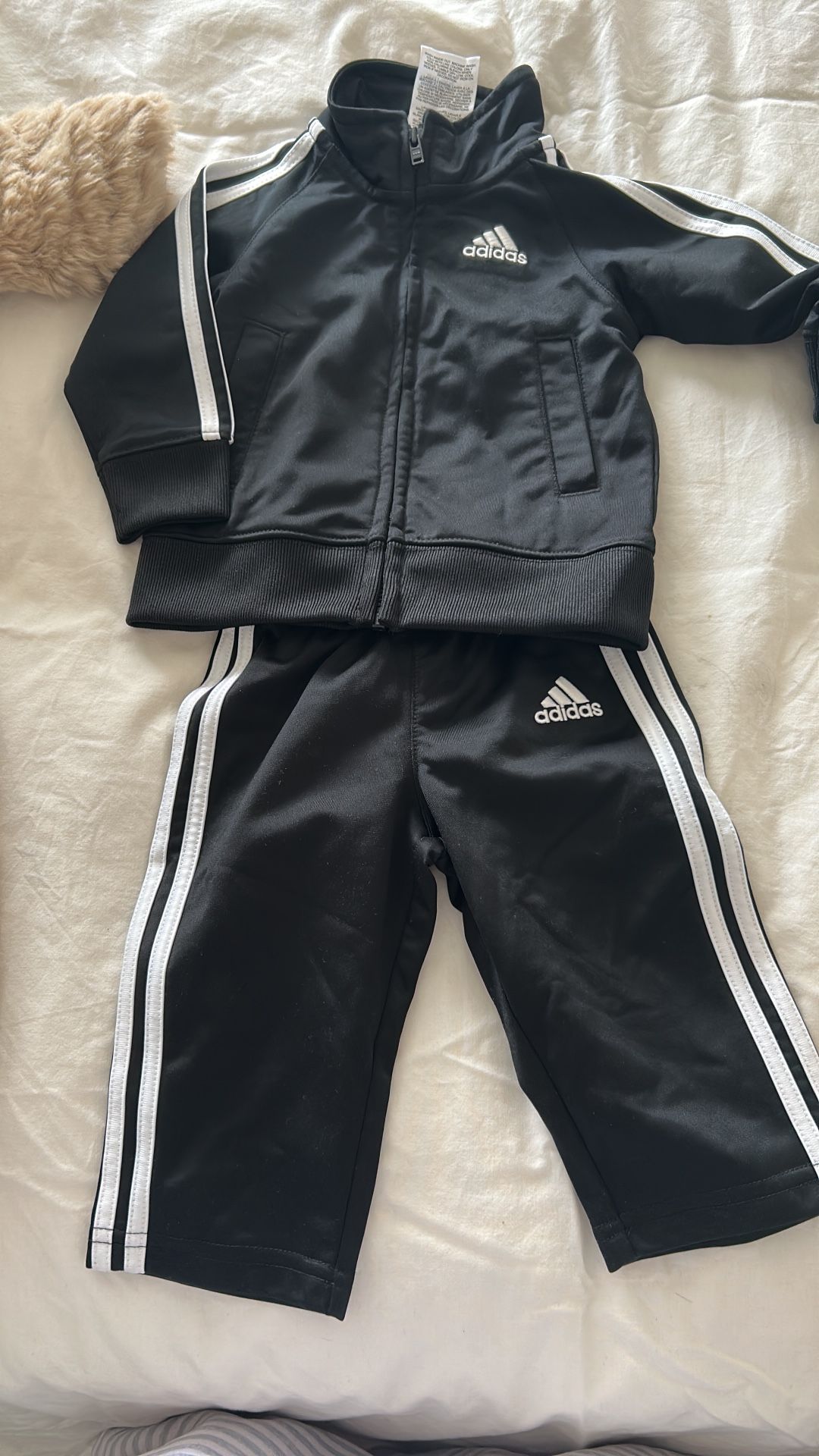 adidas Unisex Baby Tricot Tracksuit Jacket Jogger Pant Set 0/6 Months Both/Princess pottery barn Baby Snuggle dog Deluxe 0/6 months