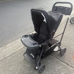 Joovy Caboose Double Stroller With Big Kid Standing Platform!