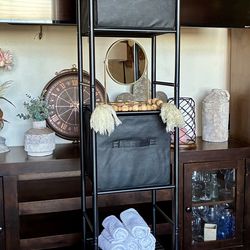 Tall Black Storage Shelves