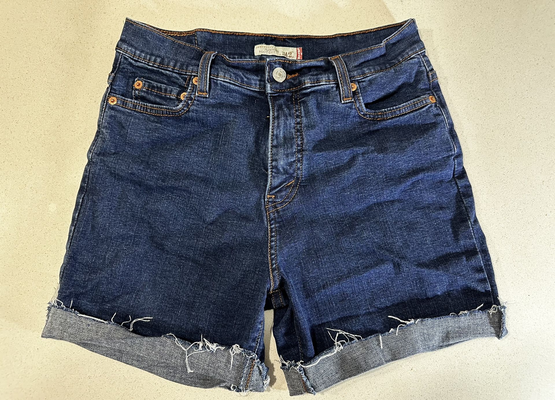 Levi's 512 navy denim shorts #denimshorts size 10m.