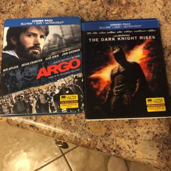 DVDS Ultraviolet Batman Dark Knight Rises & Argo