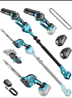 6-in-1 Cordless Pole Saw and Hedge Trimmer Kit
