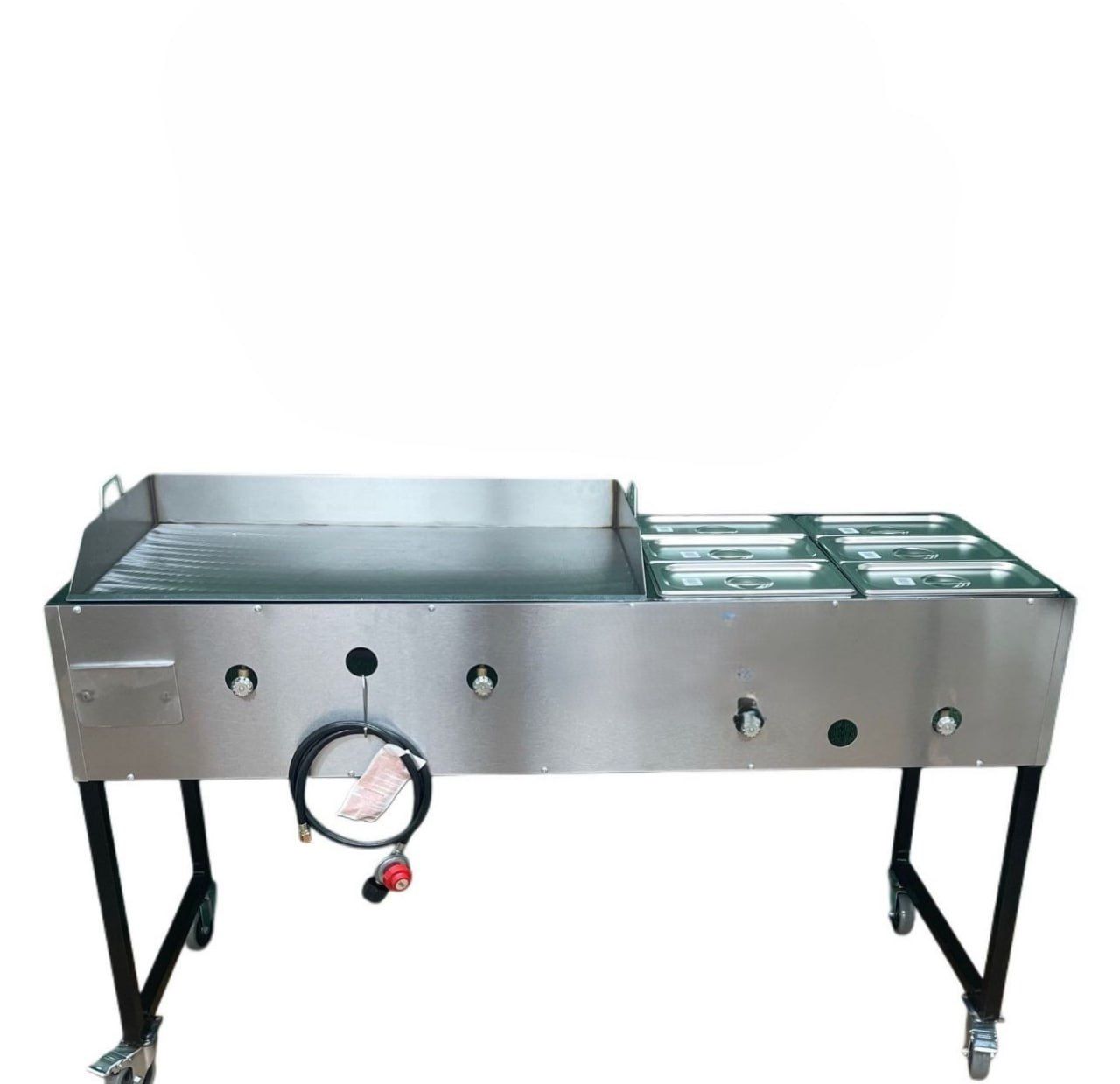 36x20 Inch Flat Grill With 6 Treys