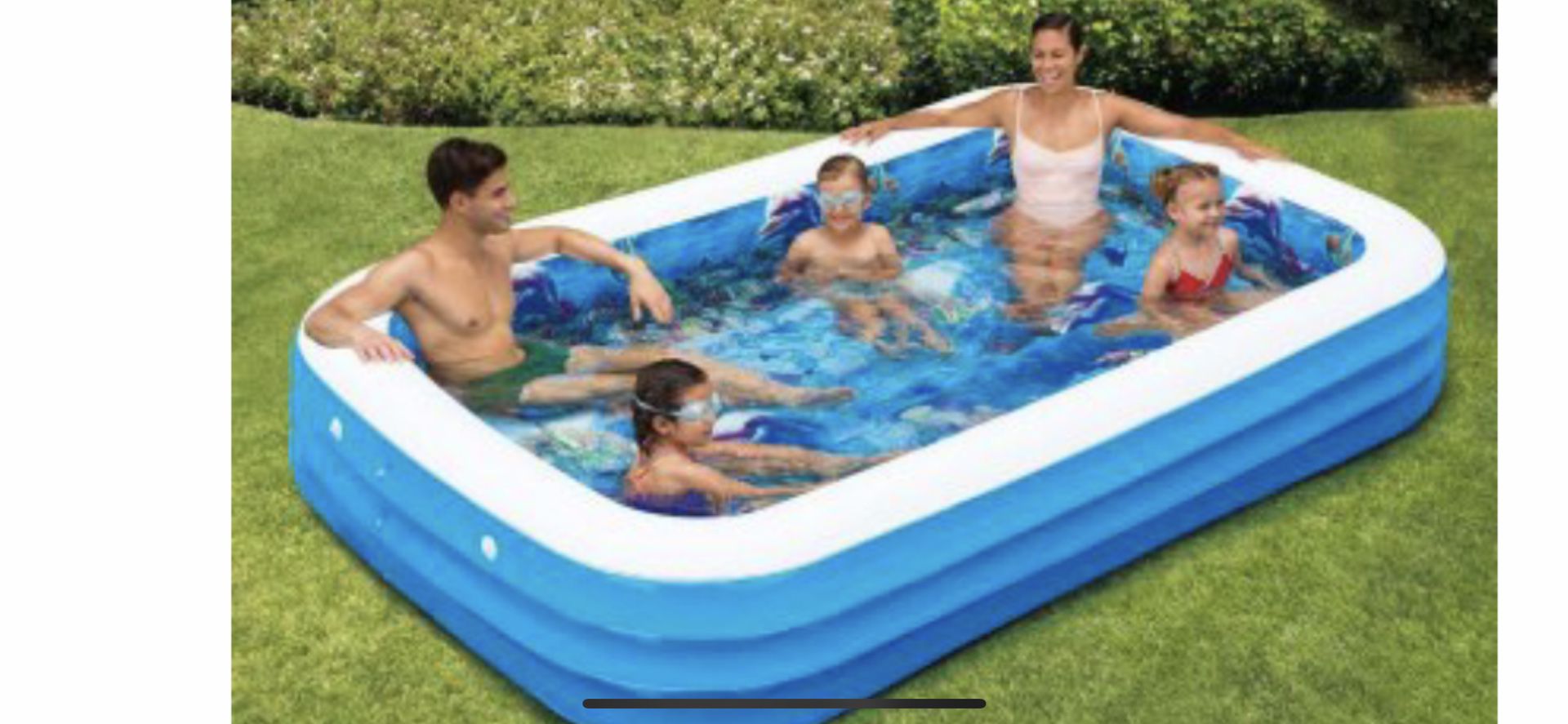 💦💧💧💧New never used, 10 foot 3-D pool super nice New in box ! 💦💦💧💧💧 New in box 10 ft Bonus - comes with 2 pair of goggles! Included ! Ready for summe