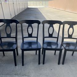 Black Solid Wood Chairs