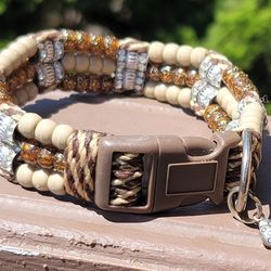 Custom Handmade Beaded Bling Dog Collar