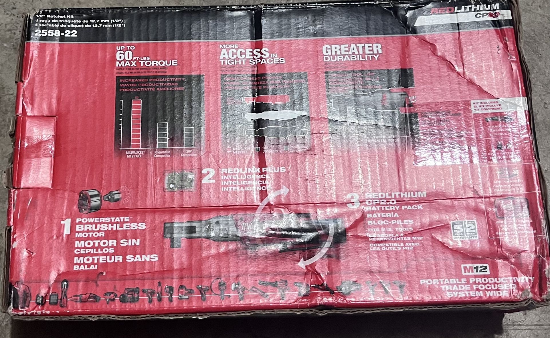 Milwaukee M12 1/2” Cordless Ratchet