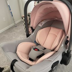 Edgehill Collection X Nuna TAVO Stroller and PIPA Urbn Infant Car Seat Travel System, Edgehill Pink