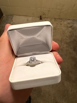 Lab Grown Diamond Engagement Ring 14k White Gold
