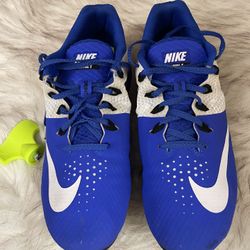 Used Nike Track & Field Running Shoes Athletic Cleats Blue Black Size 10 