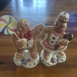 Fitz & Floyd Candy Lane Salt Pepper Shakers Set