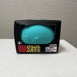 Nee Doh Needoh Schylling Cool Cat Kitten Green Stress Sensory Fidget Toy Squeeze