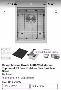 Ruvati Marine Grade Stainless Steel Workstation Sink
