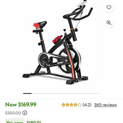 Costway Exercise Bicycle Indoor Bike Cycling Cardio Adjustable Gym Workout Fitness Home
