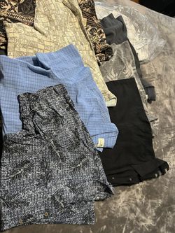 8 Men’s Short Sleeve Button Up Shirts XL
