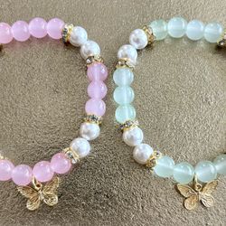 pearl butterfly bracelet 🦋