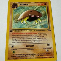 1999 Pokemon Fossil - Kabuto 1st Edition 50/62