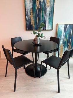 IKEA DOCKSTA / TEODORES Dining Set – Table + 4 Chairs