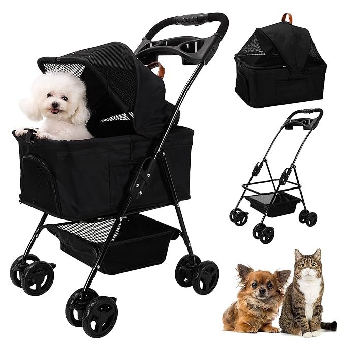 Dog Strollers For Small Dogs 3 In 1 Collapsible