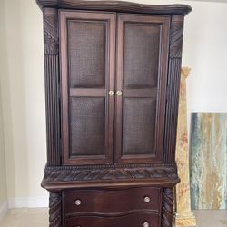 Beautiful Cherrywood Armoire - 43” x 23” x 84” - Originally $1800.   Asking $75