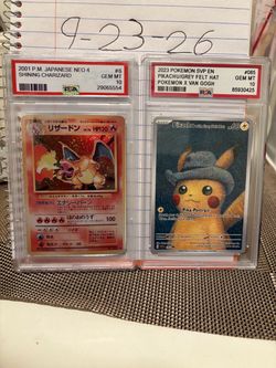 PSA 10 Shining Charizard & Pikachu Van Gogh Lot