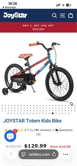 JOYSTAR Kids Bike for Ages 2-12 Years Old Boys Girls, 16 Inch BMX Style Kid's Bikes with Training Wheels, Children Bicycle for Kids and Toddler,