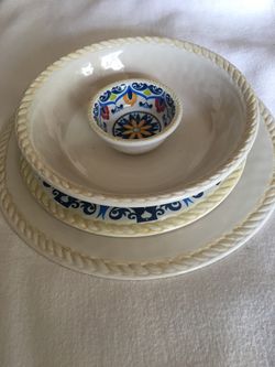 (12) 4 piece NEW melamine dishes