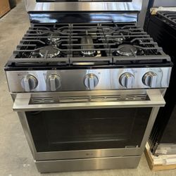 LG - Instaview 5 Burner Gas Range With Airfry - 