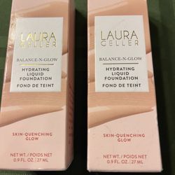 2 Laura Geller Foundations. Porcelain Color Tone. 
